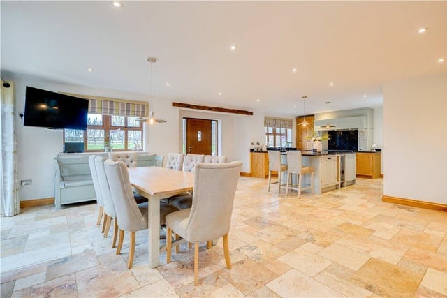 The focal point of the property is the stunning family dining kitchen.