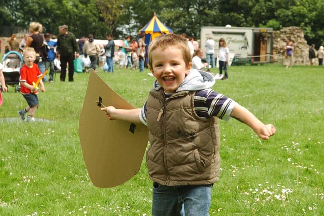 Liquorice Festival at Pontefract Castle, pictured George Sykes age four.