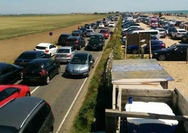 Gridlock at Camber Sands. Photo by Rother District Council