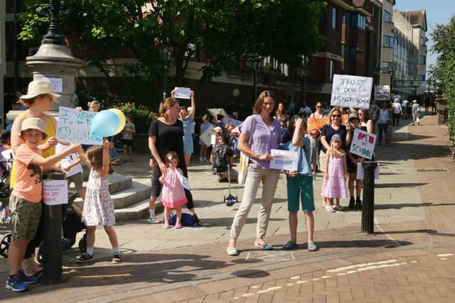 Parents protested after the reopening was postponed