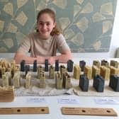 Alba Braham with her soaps, available at Soap.eccopop.com