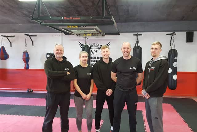(Left to right) Mike O'Hagan, Brooke Snowsill, Ryan Brewer, Nick Brewer and Callum Brewer SUS-190226-134557001