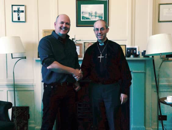 Phil Johnson with the Archbishop of Canterbury