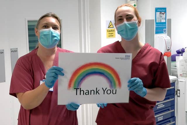Nikki and Callaghan from the critical care unit at QVH say thank you