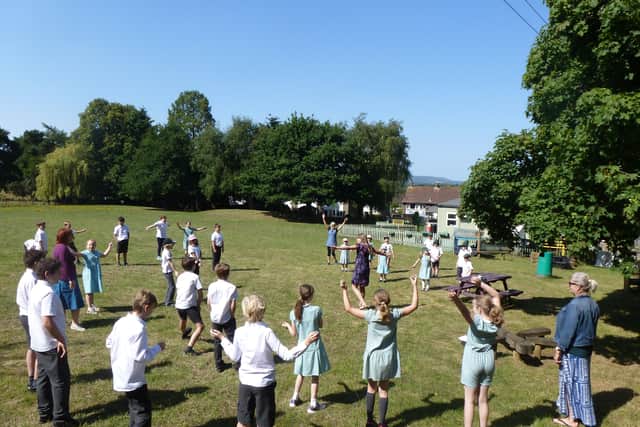 Rogate Primary School pupils have been taking part in singalongs on their school field