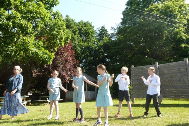 Rogate Primary School pupils have been taking part in singalongs on their school field