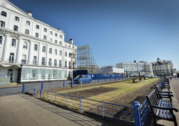 Grand Parade in Eastbourne reopens after the demolition work of the Claremont Hotel after the fire there in November  2019. SUS-200623-153329001
