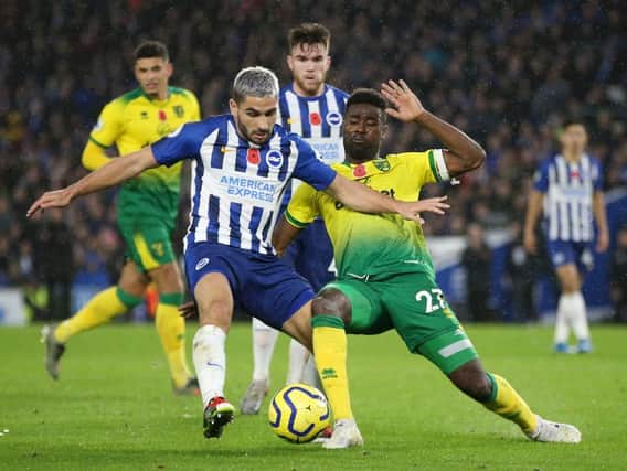 Brighton beat Norwich 2-0 in the reverse fixture at the Amex Stadium last November