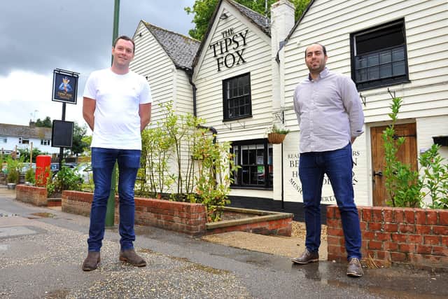 Owners of The Tipsy Fox in Southwater - Andy Keeley and Umut Sakalli - are preparing  to reopen after lockdown.. Photo: Steve Robards SR2007022SUS-200207-210312001