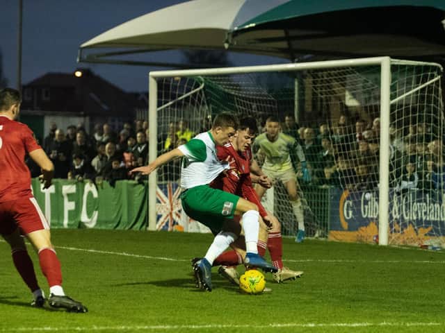 Bognor and Worthing meet at Nyewood Lane last January - might both be starting their new Isthmian premier campaigns on October 3? Picture: Tommy McMillan