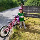 Maya Litchfield from Southwater is raising money Great Ormond Street Hospital by riding her bike every day until she starts back at school SUS-200707-110304001