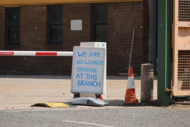 The sign outside the branch in Shoreham