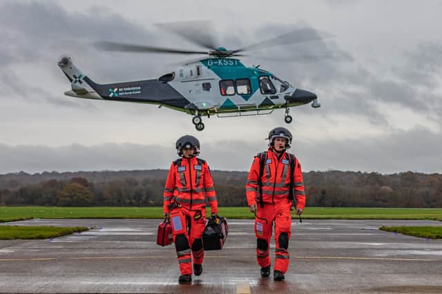 Air Ambulance Kent Surrey Sussex has been called out 32 times to West Sussex in the past month