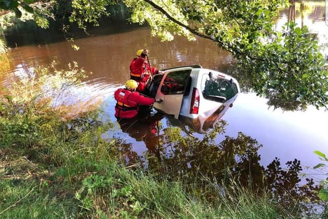 A car was pulled out of a lake in Crawley