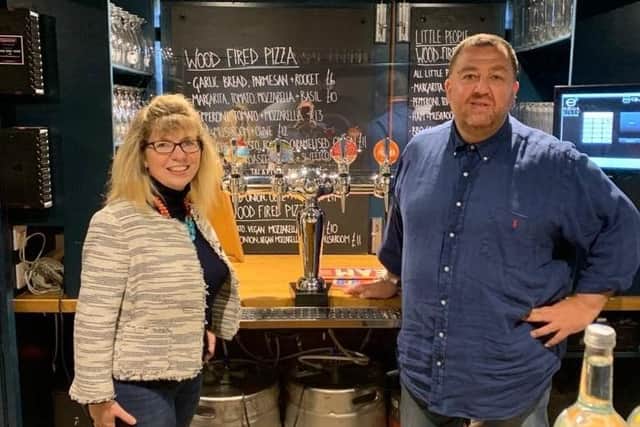Lewes MP Maria Caulfield visits The Bull in Ditchling