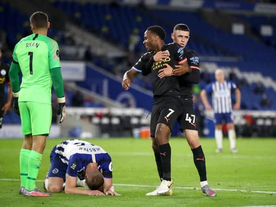 Brighton and Hove Albion suffered their third consecutive home defeat against Manchester City on Saturday night