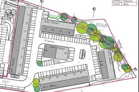 Approved site layout for industrial development at former EDF car park site