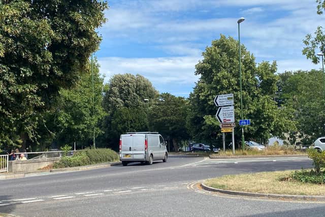 The Northgate Gyratory leading onto Oaklands Way