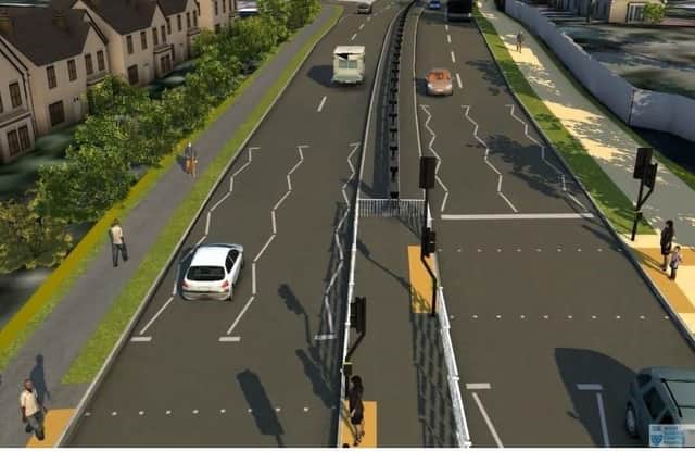 An artist's impression of what the A259 improvements in Littlehampton should look like