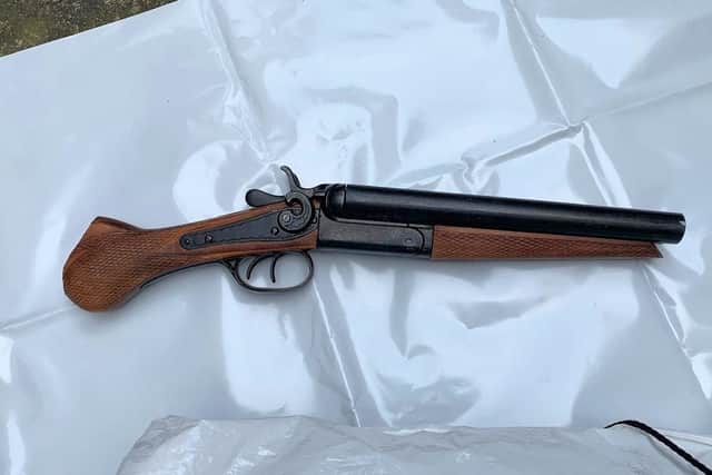 The imitation sawn-off shotgun. Picture: Sussex Police SUS-200713-122906001