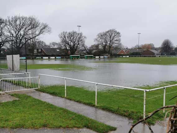 Flooding at Hailsham's ground last winter