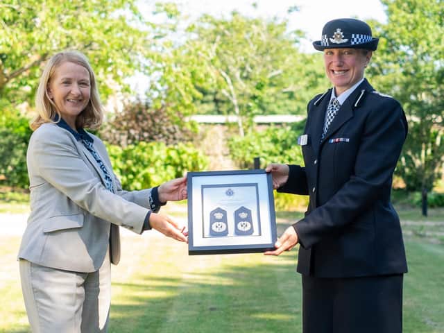 Police and crime commissioner Katy Bourne and chief constable Jo Shiner