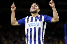 Brighton and Hove Albion striker Neal Maupay signed from Brentford last summer