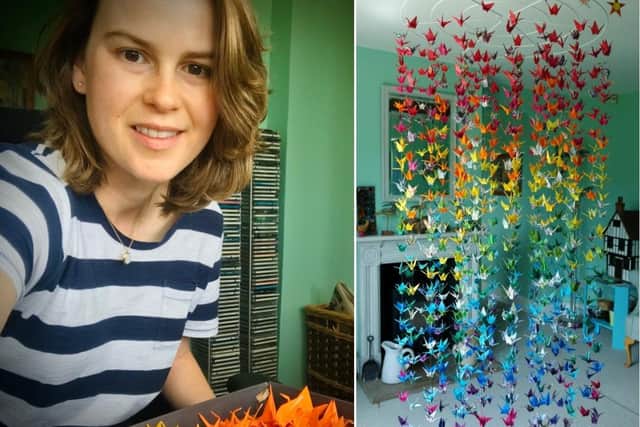 Harriet Ivison and her 1,000 origami cranes