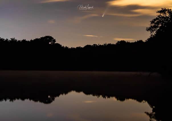 The comet over Balcombe Lake. Photo: Mark Leppard Photography