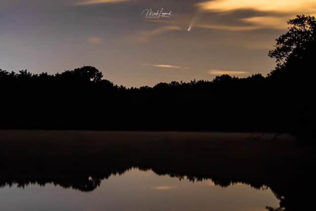 The comet over Balcombe Lake. Photo: Mark Leppard Photography