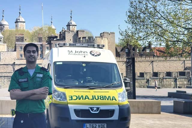 Zain Osmani, a final-year student at Brighton and Sussex Medical School, has been volunteering with St John Ambulance since he was nine and is now a trainee doctor