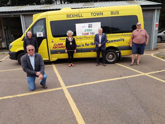 The Bexhill Community Bus was given 1,000 to help them install screens for the drivers and PPE for the users, enabling them to reinstate their service