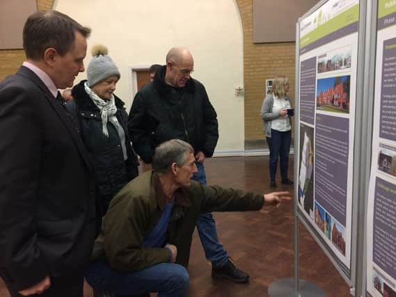 Whitehouse Farm housing site consultation exhibition at Chichester Baptist Church. 31-01-19 SUS-190102-111536001