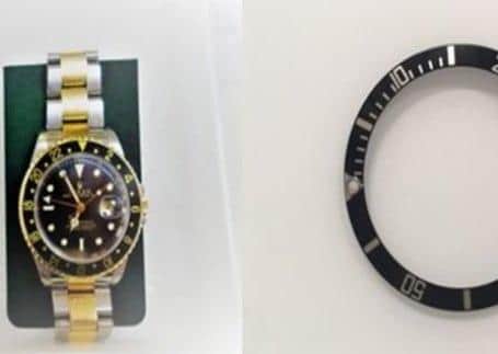 The stolen watch has a black face, similar to the one shown here. Photo: Hampshire Constabulary