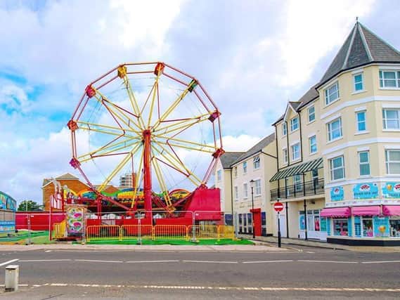 A ferris wheel which recently appeared by the seafront. Picture by Paul Wells