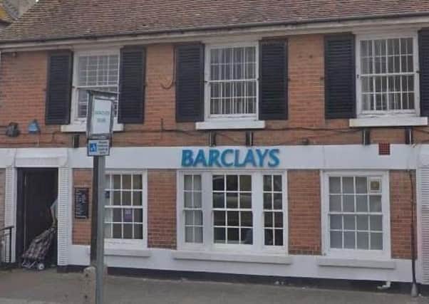 An application was submitted in January for the building at 97 High Street, previously used by Barclays bank, to be converted to a restaurant with two, first floor residential accommodations. Photo: Google Street View SUS-200724-125644001