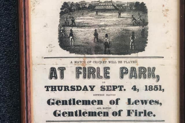 The poster advertising the 1851 match