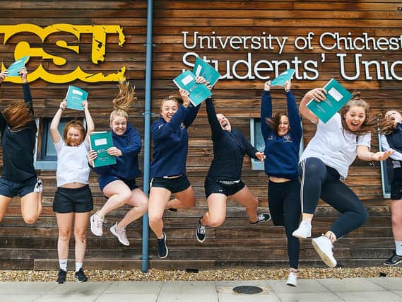 Jumping for joy: University students celebrate the news