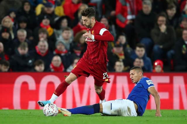 Adam Lallana in FA Cup action against Everton earlier this year SUS-200727-110031001