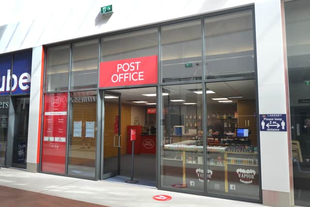 The new Post Office inside Langney Shopping Centre