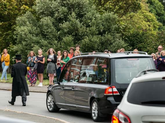 Crowds gathered to pay respects to Dr Joolz Durkin. Picture: Lee Floyd