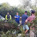 Residents rallied to help when a tree had fallen in Hurstpierpoint