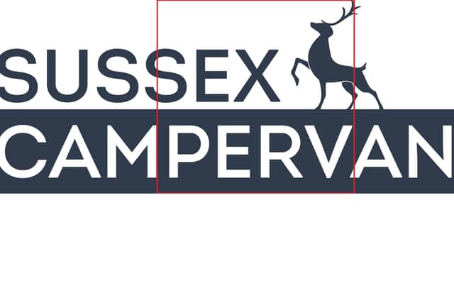The logo was cropped - as indicated by the red square - to reveal the phrase 'sex perv'