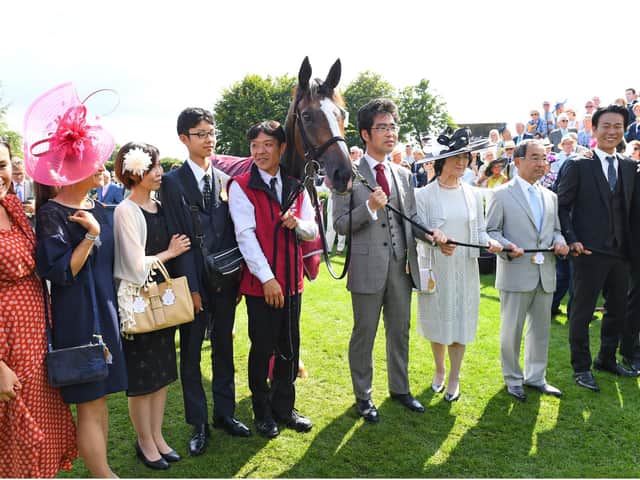 Deirdre and connections after their memorable win in the 2019 Nassau Stakes / Picture: Malcolm Wells