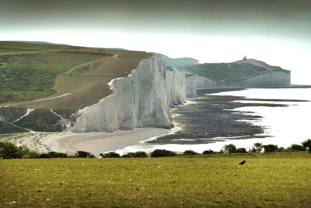 Seven Sisters cliff taken from South Hill Barn, Seaford. SUS-190522-122305001