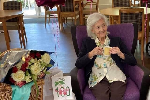 Joan Tuck celebrates her 100th birthday at August Court