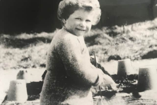 Our Little Princess: Princess Elizabeth making sand castles at Craigweil House, Bognor