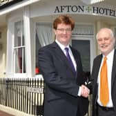 Danny Alexander with David Tutt Leader of Eastbourne Council