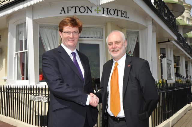Danny Alexander with David Tutt Leader of Eastbourne Council