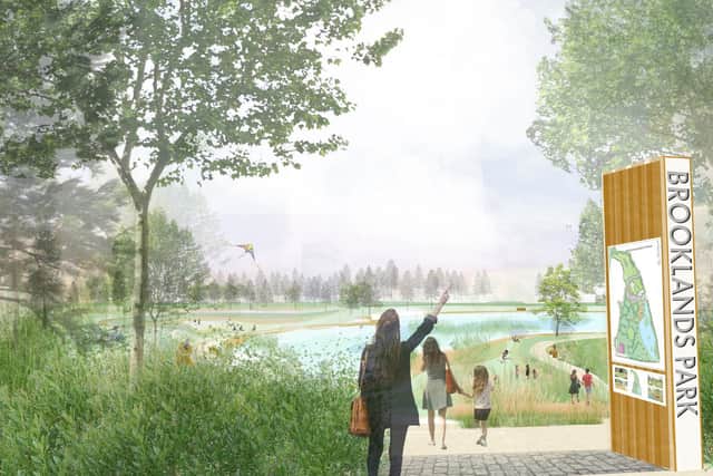An artist's impression of the Brooklands Park project